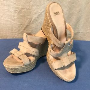 UGG Women's Cream Wedge Sandals